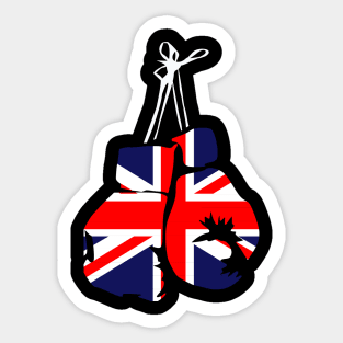 British Union Flag Boxing Gloves for UK Great Britain Boxer Sticker